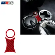 Red Carbon Fiber Cigarette Lighter Panel Trim Cover For MINI Cooper R55 R56 R57 (for: Mini)