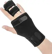 LAPOOH Finger Guards with Removable Splint Finger Port Brace Two or Three Fingers Stabilizer Adjustable Full Finger or Hand Brace for Home Work Sleep Pain Relief Right Hand