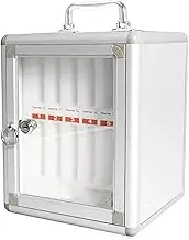 Cell Phone Locker Box 12/24/36/48/60 Slots Aluminum Alloy Cell Phone Jail for Cell Phones, Wall-Mounted Storage Box with Lock and Handle, Home Office Classroom(22x