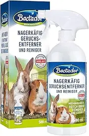 Bactador Rodent Cage Odour Remover and Cleaner Spray 500ml - Against faeces, urine and animal odours - Microbiological enzyme cleaner - Pore-deep cleaning in the rodent environment