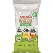 Healtheries Rice Wheels Fun Mix Multipack Gluten Free Lunchbox Snacks 21g x 12 pack