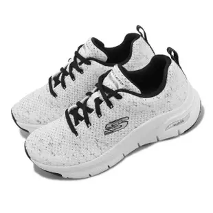 【SKECHERS】休閒鞋 Arch Fit 女鞋 白 黑 足弓支撐 透氣 足病醫生認證 運動鞋(149713-WBK)