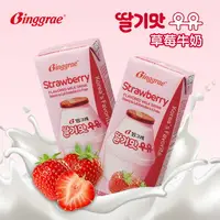 在飛比找樂天市場購物網優惠-【韓味不二】 韓國人氣Binggrae草莓牛奶200ml x