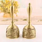 Charming Vintage Brass Hand Bell for Home Decor and Classroom Activities