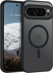 [YINLAI] for Google Pixel 9 Pro XL Case 2024, [Compatible with MagSafe] Skin-Friendly Touch Magnetic Slim Shockproof Protective Phone Cases for Google Pixel 9 Pro XL 6.8", Translucent Matte Black
