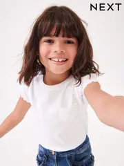 White Daisy Pocket T-Shirt (1.5-16yrs) (M48894) | $8 - $16