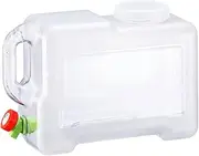 AIMALL 12L Transparent PC Water Storage Barrel with Tap 10.23x14.96x6.29in Square Container for Outdoor Camping Car Travel Household Drinking and Pure Water Use