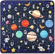 GFU Baby Mat for Floor, Thicken Non-Slip Cushioned Baby Play Mat, 127x127 cm Play Mat for Playpen, Foldable Baby Floor Play Mat for Infants,Babies,Toddlers, Machine Washable