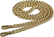 Xiazw 120cm Metal Crossbody Purse Chain Strap Replacement for Bag Handbag (Antique Gold)