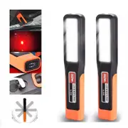 2x Portable COB LED Work Light USB Rechargeable Waterproof Magnetic Torch Lights