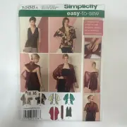 UNUSED VINTAGE SEWING PATTERN SIMPLICITY 1588MISSES JACKET WRAP OPENED UNCUT