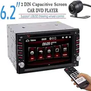 EinCar 2 Din 6.2"Windows CE Operation System With 3 Types Of Popular User Interface Option Capacitive Touch Screen Car Stereo Car CD DVD Player GPS Navigation with 8GB GPS Card Camera Bluetooth FM/AM RDS Radio USB/SD/AUX/TF