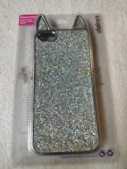 Iphone 5/5s/SE Glitter Devil Horns Phone Case Silver