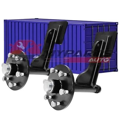 2pcs 6 Lug Shipping Container Wheels With Hub 6x5.5 For 20ft & 40ft container