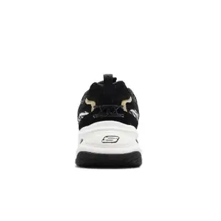 【SKECHERS】休閒鞋 D Lites 4.0-Young Legacy 男鞋 黑 白 厚底 記憶鞋墊 斑馬紋(237398BKGD)