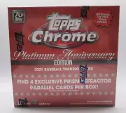 2021 Topps Baseball Chrome Platinum Anniversary Mega Box 1952 Style Cool Set!