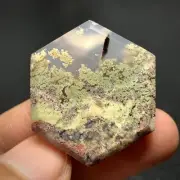 Scenic Moss Agate Cabochon 29x26x5mm High Quality 32 ct
