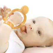 2x He or She Baby Wristband Teether – Safe Silicone Teething Toy. Infants 6-12 M