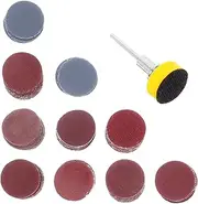 MUCKLILY 25mm Flannel Sandpaper Discs Adhesive for Drill Buffing Pad Sanding Discs for Car Polishing Wheel