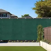 [Shade&Beyond] 4' x 50' Privacy Screen Fence - 90% Blockage, 150 GSM Heavy Duty Windscreen Fencing Mesh Shade Net Cover with Brass Grommets for Wall Garden Yard Backyard Outdoor Patio FR04-F, Green