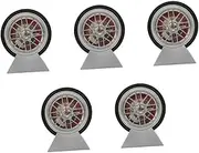 HOLIDYOYO 5pcs Vintage Style Desk Clock Car Tire Silent Alarm Clock for Home Decor Living Room Bedroom