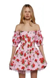 [Dolls Kill] Holding Court Corset Dress - Pink (Fairfax)