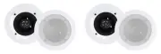 4) Rockville CC4T White 4" Commercial 70v Ceiling Speakers For Restaurant/Cafe