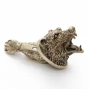 Set Bronze Knife Finger Guard Bolster Pommel GRIZZLY + PAW -Custom Knives Making