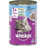 Whiskas 1+ Years Wet Cat Food Ocean Fish Loaf 400g