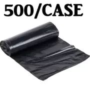 500 CASE 33 Gallon Black 1.2 Mil 33" x 39" Low Density Trash Bag Can Liner