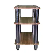 Silcron Steelseries 3 Shelf Hi-Fi Rack - Timber