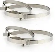 2 Sets Stainless Steel Universal Drive Shaft Axle CV Joint Boot Clamps Kit (Stretch Style)