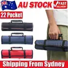 22 Pocket Tool Roll Fold Spanner Canvas Case Wrench Storage Bag Multifunctional
