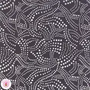 ALOHA BATIKS 4356 45 Black & White Polka Dots MODA BATIKS Quilt Fabric