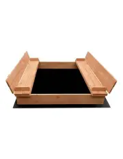 [Keezi] Wooden Outdoor Sandpit Set Natural Wood
