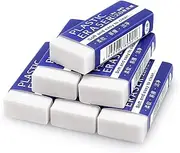 Tamaki 12 Pack White Rectangular Pencil Erasers, Latex-Free, Effortlessly Removes Pencil Marks, Soft And Ready To Use