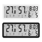 Digital Clock for Bedroom LCD Display Desk Clock with Temperature Date Display