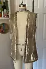VINTAGE 1970s SAKS 5th AVE Mr. Mort Gold Sequined Sequin Cocktail VEST *SMALL*