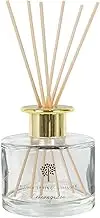 1x Lemongrass 200ml Glass Reed Diffuser - Home Room Bathroom Essential Oil Aromatherapy Air Freshener Fragrance Diffusers - by Nicola Spring