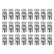 24pcs Metal Spring Cord Locks End Stopper 0.2" Diameter for Drawstring