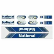 Tange - National - Matsushita - Blue decal set - Old school bmx