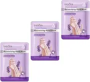 3 Pieces Hand Peeling Mask Exfoliating Hand SPA Dry Hand Personal Care, Lavender