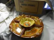 Vintage Lazy Susan Serving Tray Mid Century Modern Retro Marcia Of California