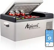Alpicool C15 15L Compressor Car Fridge Freezer, DC 12v Camping Refrigerator, Portable Mini Cool Box for TruckCampervanRVBoat, -20℃ to 20℃