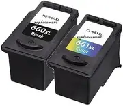 Generic 660XL & 661XL Ink Cartridges Compatible with Canon PG-660XL PG660 & CL-661XL CL661 for Canon Pixma TS5369 TS5365