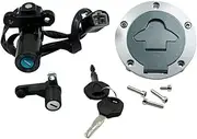 Ignition Key Switches for YZF R3 R6 RH07 RH12 Motorcycle Ignition Switch Kit Assembly Fuel Gas Cap Tank Cover with 2 Keys Ignition Barrel Key Switch