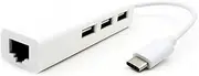 CIYODO Type C Ethernet Adapter with USB Hub for Plus Note Fast Wired Network Connector for Stable Internet for Gaming and Data Transfer
