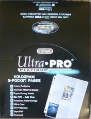 ULTRA PRO PLATINUM 9 Pocket CARD PAGES AFL BASKETBALL Box of 100 Pages Acid Free