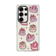 Galaxy S25 Ultra Clear Magnetic Case Vintage Cake