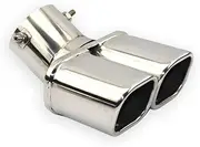Fit for Ford Fiesta 2019-2022, Exhaust Tips, Silver Chrome exaust tip, Stainless Steel Muffler Tips, car Exterior Decoration